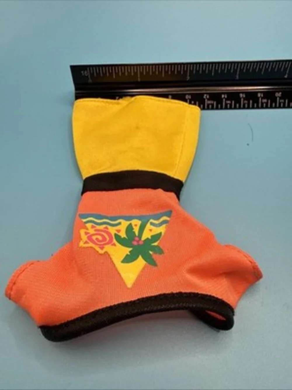 Vintage Barbie Doll Clothing From The 1990’s Neon Orange & Yellow Dress Outfit